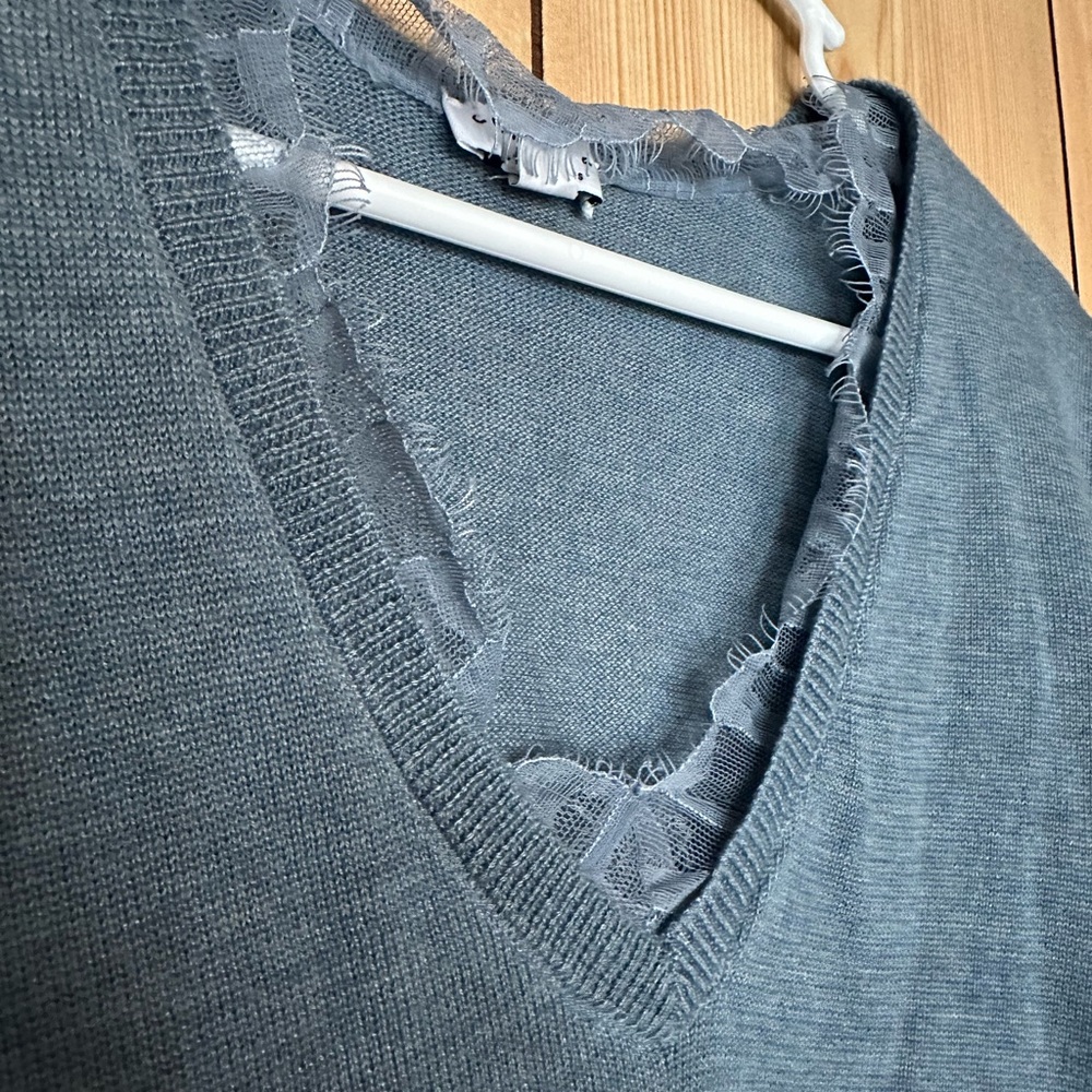 Current Air lace neck sweater
